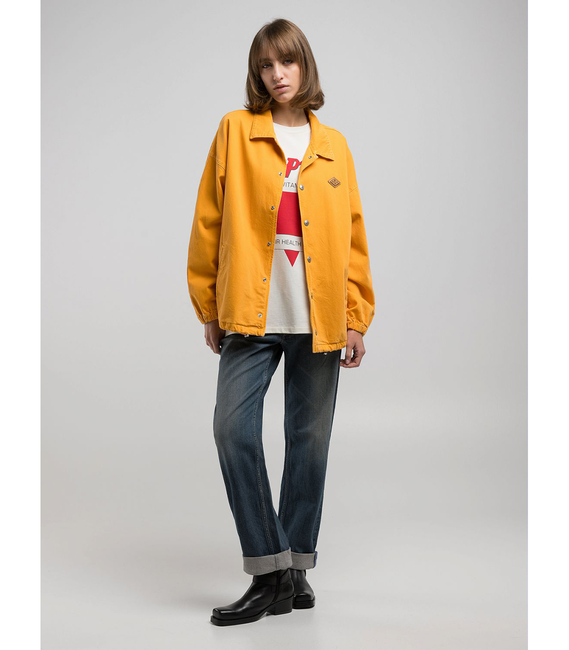 リサイクルブルデニムコーチジャケット 詳細画像 マンダリンイエロー 3